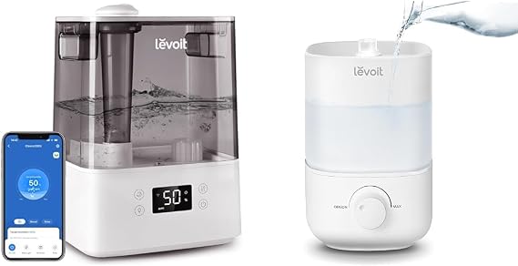 LEVOIT Humidifiers with 6L & 2.5L Tanks, Smart App Control, Ultra Quiet, Easy Top Fill, Auto Shut Off, Large Room Home Bedroom Baby Plants