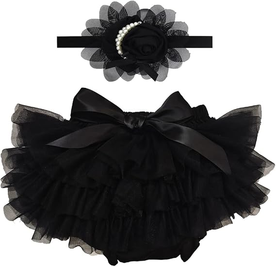 Baby Girl Pink Tutu Soft and Fluffy - Baby Girl Tutu Skirt with Diaper Cover - Infant Tutu with 2 Headbands - Tutus for Girls