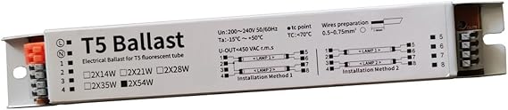 Electronic Ballast 1pc T5 2X54W 54W 220V-240V 50/60HZ High Power Neon Lamp Fluorescent Lamp Instant Start Electronic Ballast