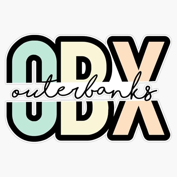 outerbanks OBX Bumper Sticker Vinyl Decal 5 inches