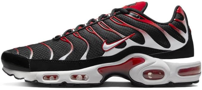 Nike Air Max Plus Men's Shoes Size - 8.5 Black/White-University Red