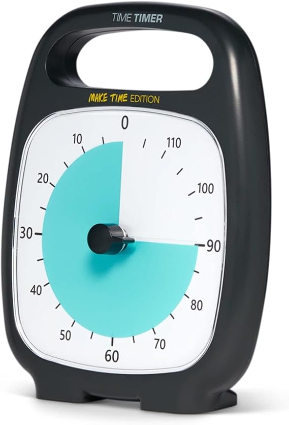 TIME TIMER Plus 120 Minute Visual Countdown Clock Make Time Edition - For Kids in Classroom Teaching Exercise and Kitchen Timer