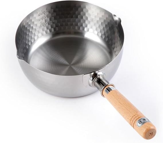 Japanese Stainless Steel Yukihira Saucepans 16cm Cooking Pot, 1.2 Quart, Made in Japan, 1-Pack