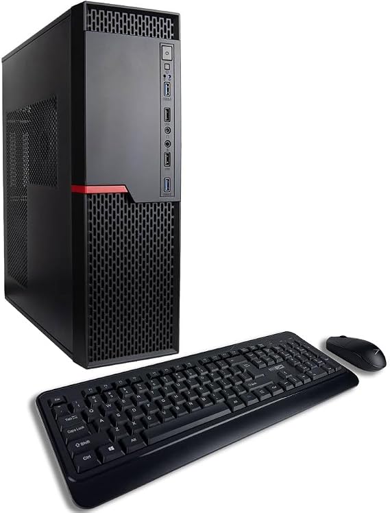 Envision S13 24-core i9-14900K, 64GB DDR4 RAM, 1TB NVME Gen4 SSD, 2TB HDD, WiFi 6, Windows 11 Pro, 10 USB, HDMI + DP, RJ45, KB + Mouse, Business SFF Desktop Computer PC w/Accessories
