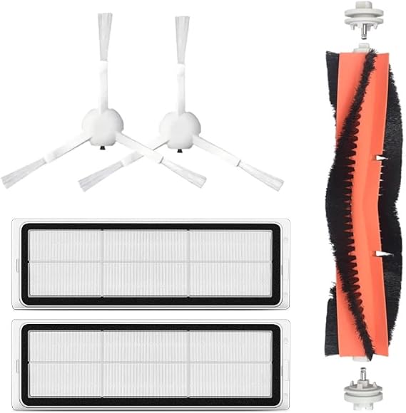 robotyedek Vacuum Mop 1C/2C/Dreame F9 Uyumlu Yedek Mopsuz Fırça Hepa Filtre Seti-5 Parça