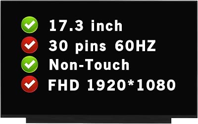 17.3 Screen Replacement Compatible with ASUS Chromebook CX1700CKA-DH44F FHD 1920  1080 30 pins LCD Non-Touch Display Panel Not for HD