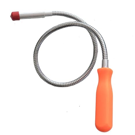 Spiralli Esnek Manyetik Vida Tutma Mıknatısı Turuncu Sap 13mm x 65cm