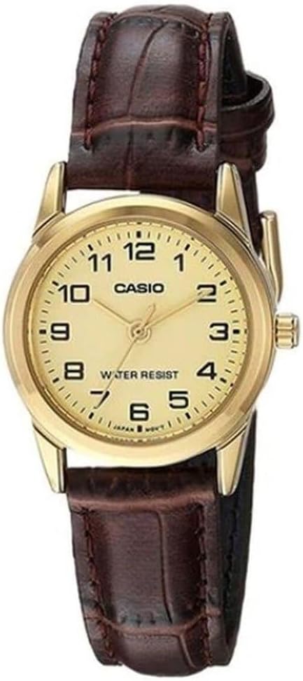 Casio Female adult LTP-V001GL-9BUDF Wristwatch Coffee Standard