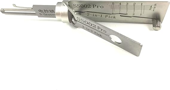SS002 2-in-1 Tools Lock Pick for S-Groove Door Lock,Decoder and Pick Tools | One of the most useful door lock tools, with simple operation and fast opening speed