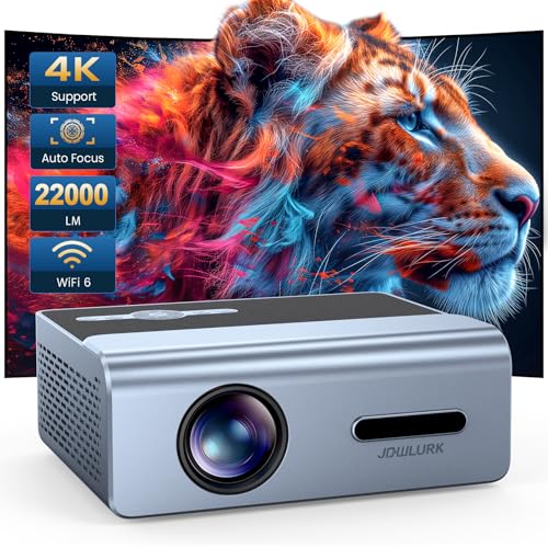 [Electric Focus] Projector with Wifi and Bluetooth, 22000L Auto Keystone Outdoor Projector 4K Support, JOWLURK Native 1080p Movie Projector for iOSAndroidTV StickHDMIUSBLaptopPS5