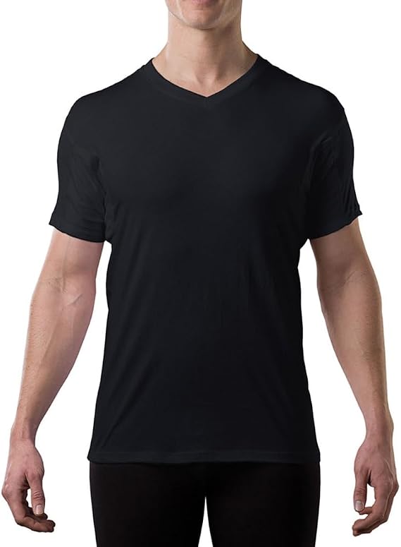Men's Cotton Sweatproof Undershirt, Odor & Sweat Blocking, V-Neck | For heavy sweat protection; blocks sweat marks, yellow stains, and odor