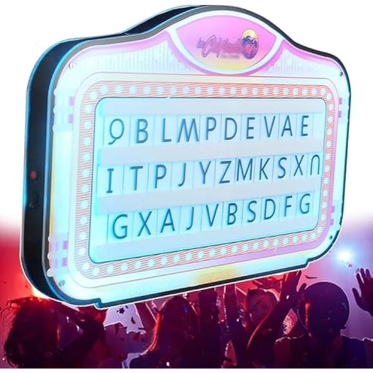 Bottle Service Sign, LED Letter Bottle Presenter, Lighted Display Message With Color Change, Handheld LED Letter Presenter With 26 Letters