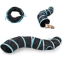 Cat Tunnel,Bunny Tunnel,2 Way Cat Tunnel,Pet Toys,Collapsible Pet Tunnel Tube,Suitable for Indoor and Outdoor (Blue-S)