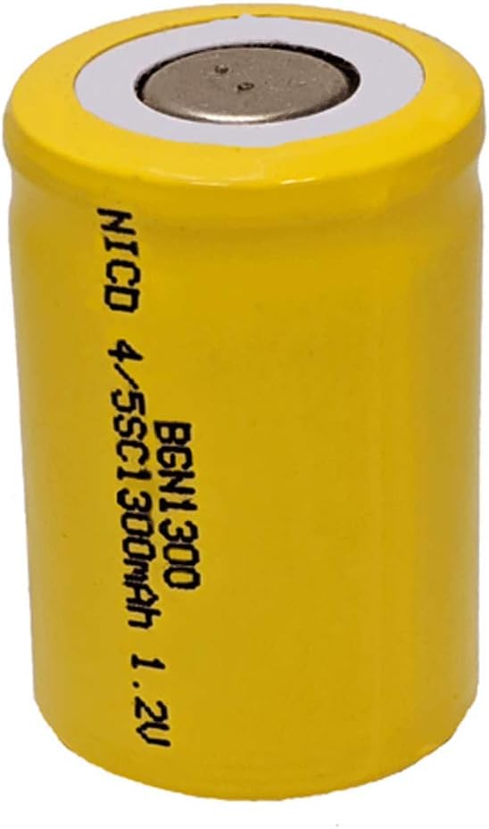 BatteryGuy BGN1300 4/5 Sub C rechargeable 1.2 Volt 1300 mAh Nicad battery