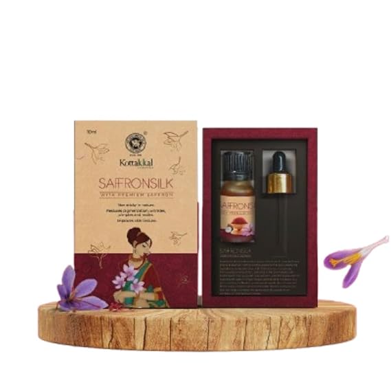 Kottakkal Saffron Silk Radiance-Boosting Face Serum, Brightens and Hydrates, For Dull and Tired Skin