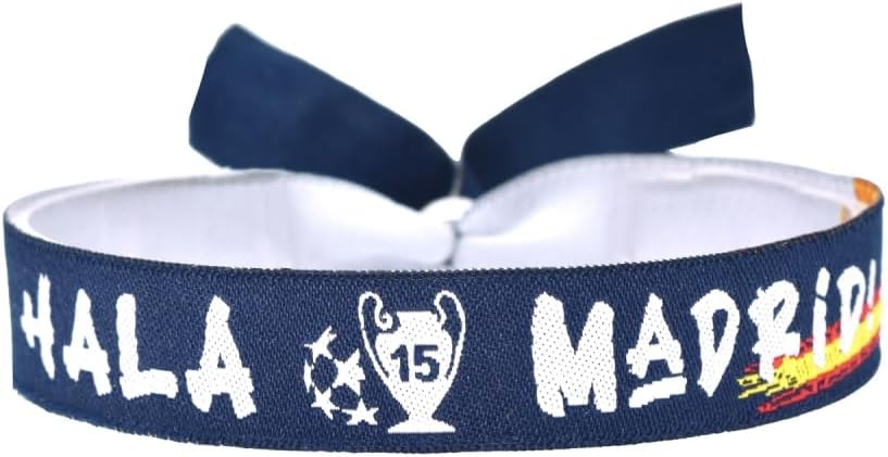 BDM - Pulsera Real Madrid Merengue de Tela Ajustable