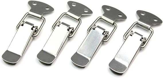 Spring Loaded Toggle Latch Catch Hasp for Boxes and Chests 4pcs