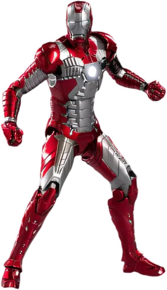 HiPlay ZD Toys Anniversary Series Collectible Figure Full Set: Iron Man MK5, Illuminated Edition, Height 18cm Miniature Action Figurine FGBMK5