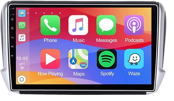 Android 13.0 for Peugeot 208 Radio 2013-2018 with Carplay Android Auto 2 Din 10.1 inch Touch ScreenBuilt in Bluetooth DSP EQ GPS Navigation WiFi Car Stereo Head Unit