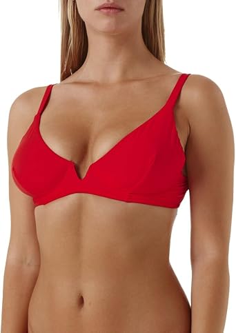 Red Palm Beach Bikini Top by Melissa Odabash US
