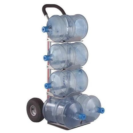 Magline HBK128HM4 Aluminum Bottle Water Hand Truck, Loop Handle, Pneumatic Wheels, Silver, 500 lbs Load Capacity, 55" Height, 11" Width x 20" Depth