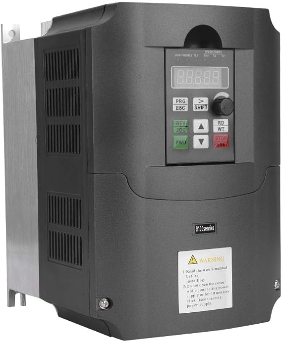 7.5KW VFD Inverter 1 Phase 220V Input to 3 Phase 380V Output Converter Variable Frequency Drive for AC Motor Speed Control Phase Converter Industrial Motor Drive