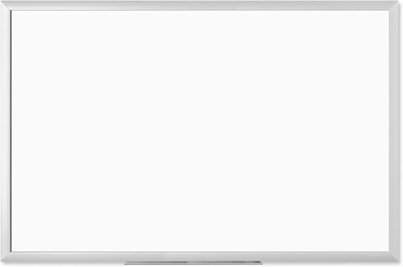U Brands Magnetic Whiteboard, 36" x 24", Wall Mounted Dry Erase Board with Silver Aluminum Frame, White Board for Home, Office, Classroom