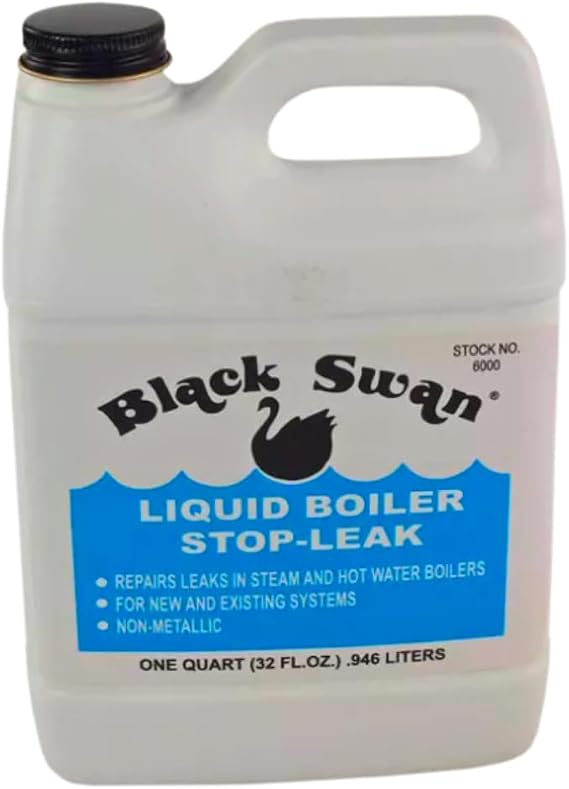 Liquid Boiler Stop-Leak Boiler Leak Sealer for Steam & Hot Water Boilers High & Low Pressure Heating Systems Permanent Leak Repair 1 Quart