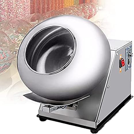 Chocolate Coating Machine, Automatic Tablet Coating Machine for Sugar Coating, Small Commercial Coater Pan for Nuts and Confectionery