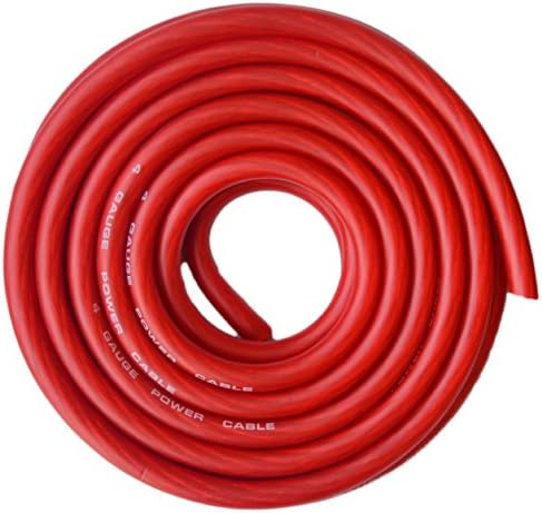 SoundBox Connected 4 Gauge Red Amplifier Amp PowerGround Wire 25 Feet Superflex Cable 25