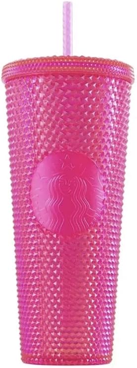 Starbucks 2019 Holiday Studded Tumbler Neon Pink,24 fluid ounce