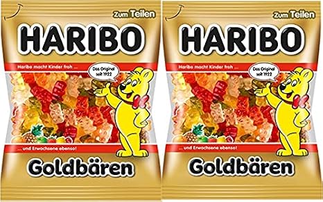 Haribo Gummy Set of 2 Assorted Bags Gold Bear 7.1 oz 200 g x 2 2020 Released