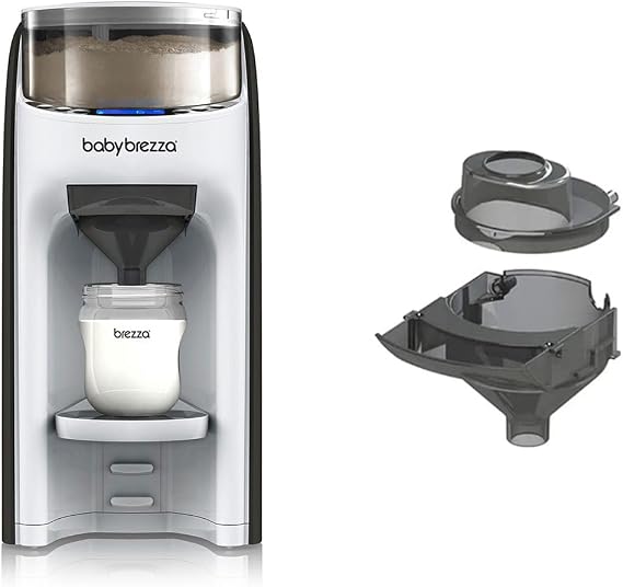 Baby Brezza - Formula Pro Advanced Automatic Bottle Preparer with Free Extra Funnel Kit - Black & White