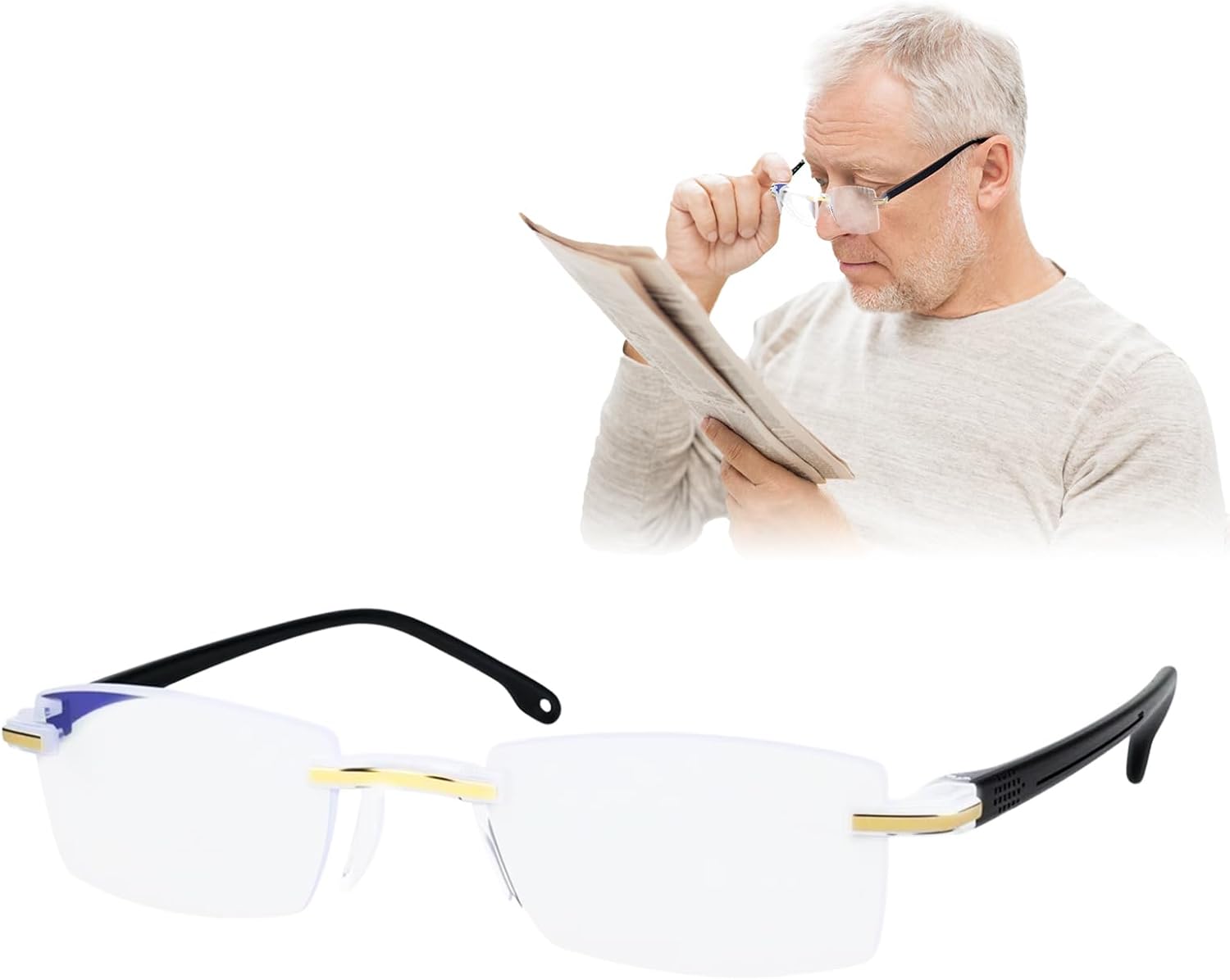 Vision Glasses for Women Men, 2025 New Intelligent Zooms Anti Blue Light Presbyopia Glasses Reading Glasses