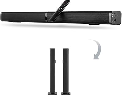 40W Detachable Soundbar for TV,37 Inches Bluetooth TV Sound Bar Speaker Build in subwoofer 3D Surround Sound Home Theater Tower TV Speaker with Remote