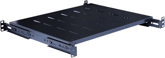 Fixed Rack Server Shelf 1U 19 Inch Shelves 4 Post Rack Mount Adjustable Deep for Server Network Rack (14-20.5Inch Depth)