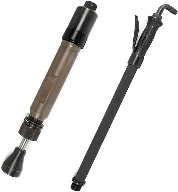 D9 1180mm Pneumatic Tamper - Handheld Earth Sand Rammer for Construction, 0.63MPA Air Drill Tamper, Heavy Duty Sander for Industrial Projects, Black, One Size