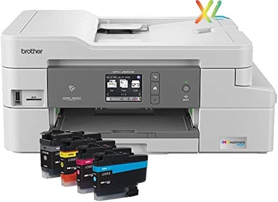 Brother Inkjet Printer, MFC-J5845DW, INKvestment Color Inkjet All-in-One Printer with Wireless, Duplex Printing