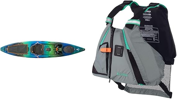 Wilderness Systems Tarpon 120 Kayak Bundle - 12.3ft Fishing Kayak, Adjustable Seat, MoveVent Life Vest, and More