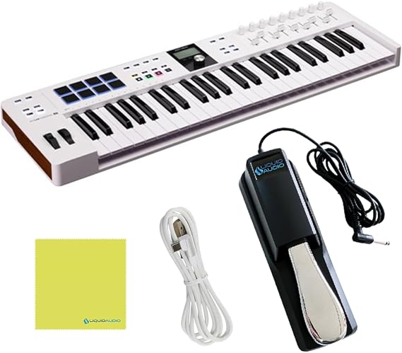 Arturia KeyLab Essential Bundle, 49 mk3 MIDI Controller, White