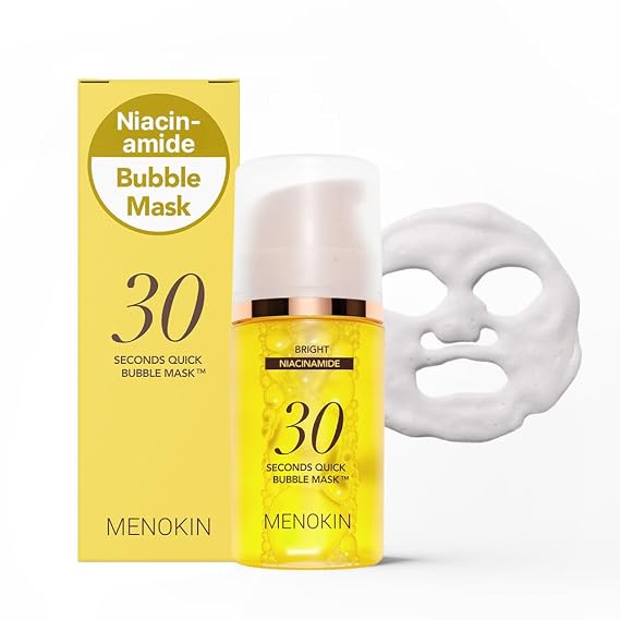 MENOKIN 30 Seconds Bubble Mask BRIGHT, Niacinamide Face Mask, 2.36 fl oz