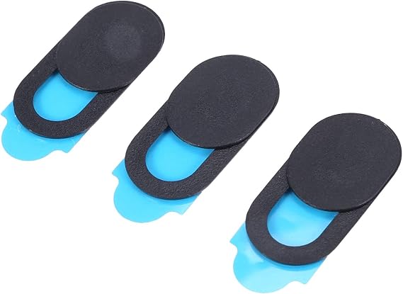 3pcs Plastic Camera Notebook PC PC Mobile Anti-Hacker Peeping Protection Privacy Cover black
