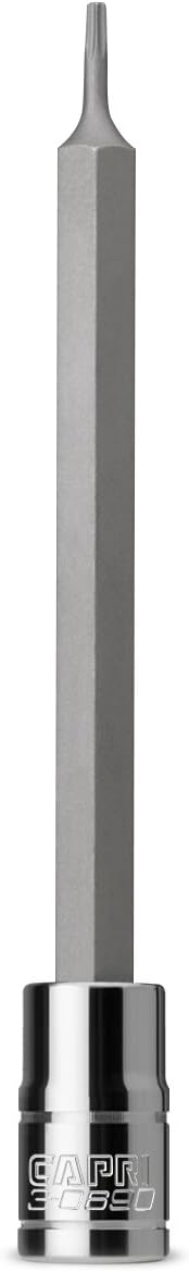 Capri Tools Long T6 Star Bit Socket, 1/4-Inch Drive