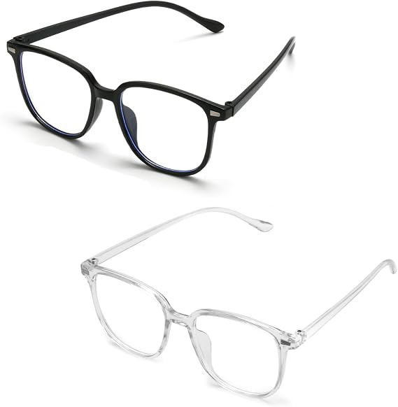 2-Pack Blue Light Blocking Glasses for Women Men, Reading glasses