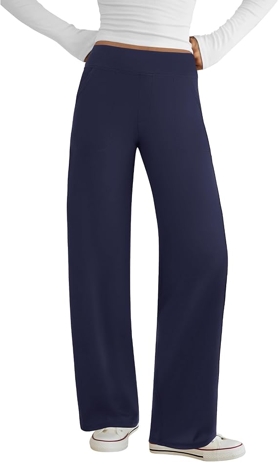 COPYLEAF Yoga Pants Women Wide Leg Travel Casual Work Pants with Pockets