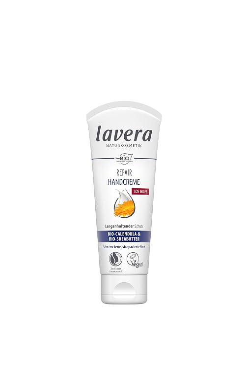 lavera Repair Hand Cream - natural cosmetics - vegan - certified - organic calendula & organic shea butter - 75ml