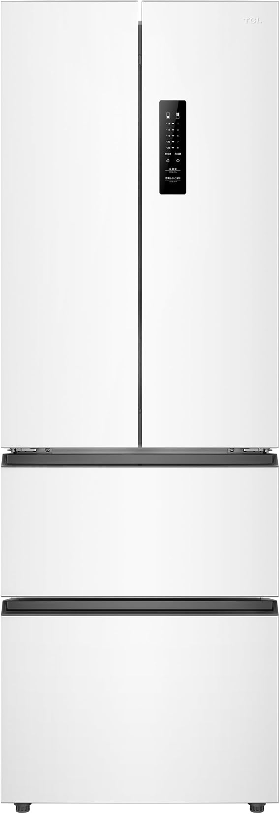 TCL CRB320AW Refrigerator, Width: 24.6 inches 62.5 cm, 9.6 gal 316 L, 4 Door, French Door, Opening, Fan Type, Automatic Defrost Vegetable Case, Large Capacity Freezer Room, Silent, Space Saving, Living Alone, Compact, Stylish, New Life, Made in 2026