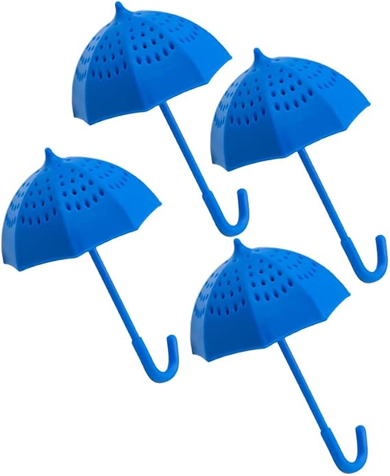 Sits 4 Pieces of Tea Strainer, Silicone Tea Filter, Tea Egg, Tea Ball, Umbrella Shape, Spice Strainer for teapots, Tea Holders and Cup & Mug Filters