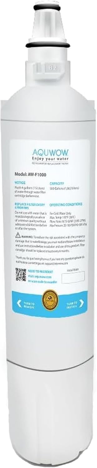 AQUWOW F-1000 Water Filter Replacement – Compatible with Sub-Zero 4204490, 4290510, F-3000, AquaPure AP Easy C-Complete, F-1000S, F-2000S, F-3000S 1