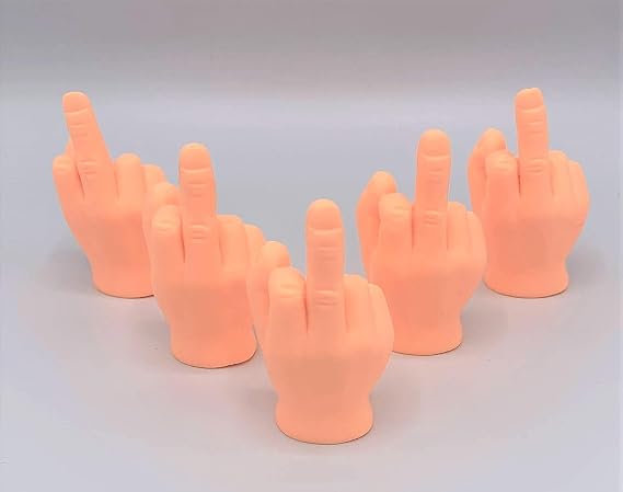 10 PCS Tiny Middle Finger Puppet, Miniature Small Hands, Mini Finger Hands Funny Hand Puppet for Game, Fun and Realistic Design Party Favors for Adults
